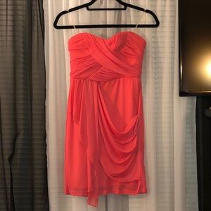 Strapless Coral Dress